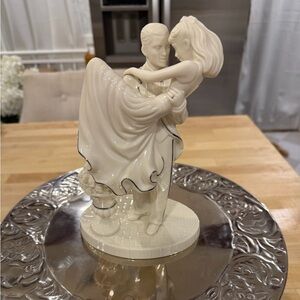 Elegant Cream and Silver Figurine